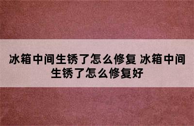 冰箱中间生锈了怎么修复 冰箱中间生锈了怎么修复好